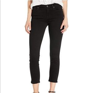 7 for all mankind kimmie crop black jeans size 24